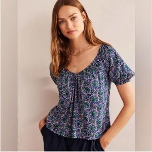 Boden Botanic Scoop-Neck Top